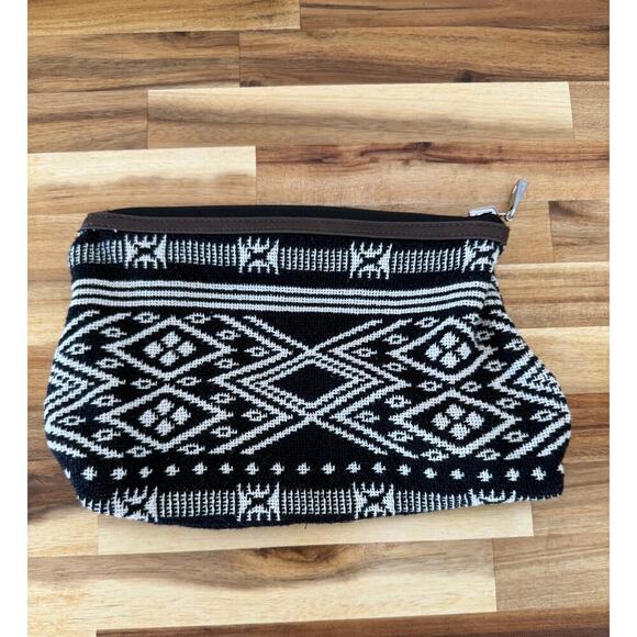Jewell by Thirty-One Bag Tribal Rio Weave Print Black White with Accessory Bag‎ - Picture 6 of 11